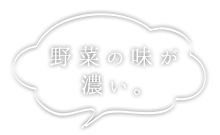 野菜の味が濃い